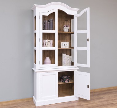 Showcase with 2 doors BAS + 2 glass doors, arched cornice SUP - PS553BAS+SUP