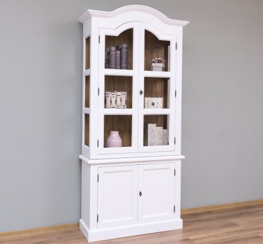Showcase with 2 doors BAS + 2 glass doors, arched cornice SUP - PS553BAS+SUP