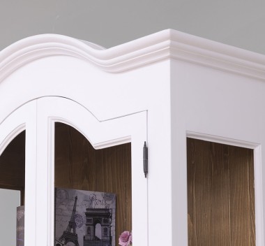 Showcase with 2 doors BAS + 2 glass doors, arched cornice SUP - PS553BAS+SUP