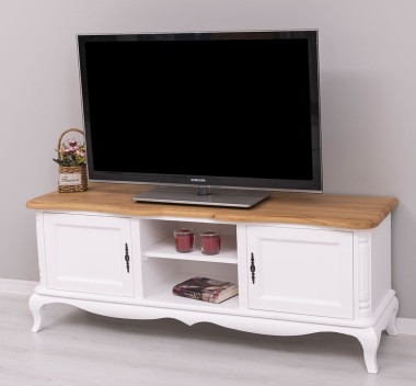 Chic TV sideboard, oak top