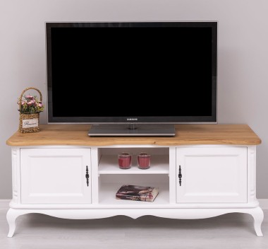 Chic TV sideboard, oak top