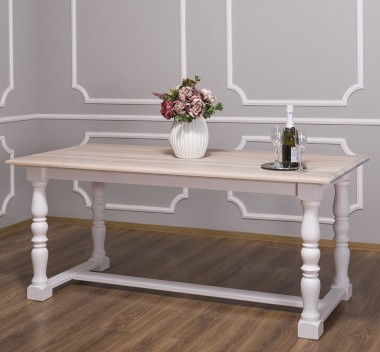 Monastery table with turned legs 160x90cm, oak top - PS581-160-TOP OAK