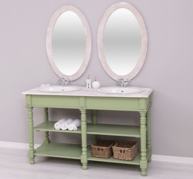 Bathroom cabinet for sinks with turned legs - sinks are not included in the price - PS657