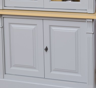 Bookcase with 4 doors, 1 BAS shelf + 4 glass doors, 3 open SUP shelves, Diectoire Collection - PS493BAS+SUP