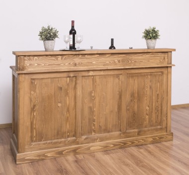 Bar with 4 drawers, 4 open compartments