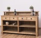 Bar with 4 drawers, 4 open compartments