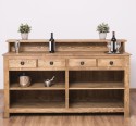 Bar with 4 drawers, 4 open compartments