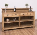 Bar with 4 drawers, 4 open compartments