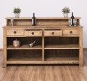Bar with 4 drawers, 4 open compartments