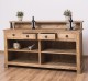 Bar with 4 drawers, 4 open compartments