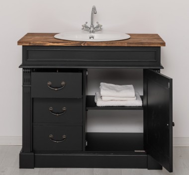 Ornamental bathroom cabinet for sink with 3 drawers and 1 door - sink is not included in the price