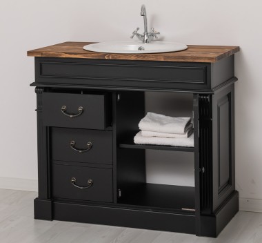 Ornamental bathroom cabinet for sink with 3 drawers and 1 door - sink is not included in the price
