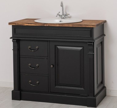 Ornamental bathroom cabinet for sink with 3 drawers and 1 door - sink is not included in the price