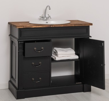 Ornamental bathroom cabinet for sink with 3 drawers and 1 door - sink is not included in the price