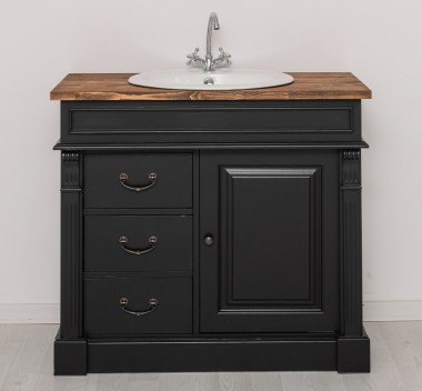 Ornamental bathroom cabinet for sink with 3 drawers and 1 door - sink is not included in the price