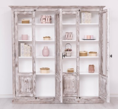 Double display case with 4 doors, with Cremone - PS406