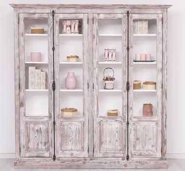 Double display case with 4 doors, with Cremone - PS406