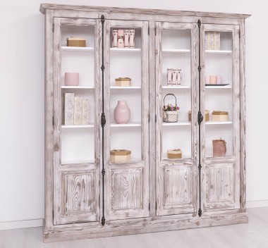 Double display case with 4 doors, with Cremone - PS406