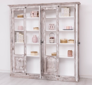 Double display case with 4 doors, with Cremone - PS406