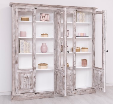 Double display case with 4 doors, with Cremone - PS406