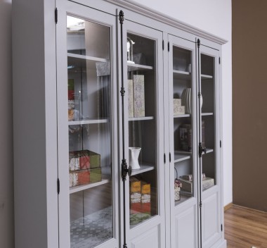 Double display case with 4 doors, with Cremone - PS406