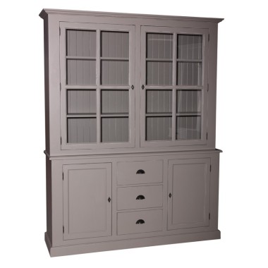 2-door sideboard, 3 BAS drawers + 2 SUP glass doors - PS370BAS+PS165SUP
