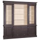 Bookcase with 2 doors, 6 BAS drawers + 2 glass doors, open space SUP