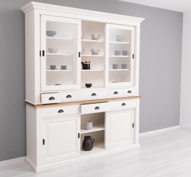 Sideboard with 3 sliding doors, 3 BAS drawers + 3 sliding glass doors, 5 SUP drawers - PS173+PS174