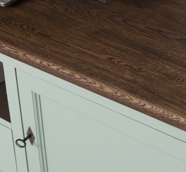 TV sideboard 2 drawers 2 doors oak top BAS - Color Top_P064 - Color Ext._P092 / Color Int._P086 - TRIPLE COLORED