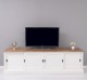 TV cabinet with 4 sliding doors, BAS - Color Top_P001 -Color Corp_P039A - DOUBLE COLORED