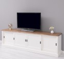 TV cabinet with 4 sliding doors, BAS - Color Top_P001 -Color Corp_P039A - DOUBLE COLORED