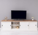 TV cabinet with 4 sliding doors, BAS - Color Top_P001 -Color Corp_P039A - DOUBLE COLORED