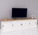 TV cabinet with 4 sliding doors, BAS - Color Top_P001 -Color Corp_P039A - DOUBLE COLORED