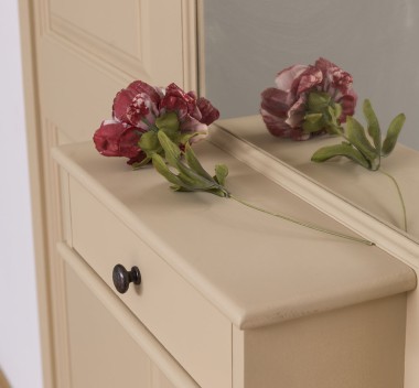 Hanger with mirror, 1 drawer - PS242