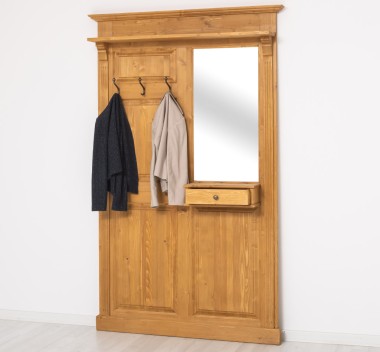 Hanger with mirror, 1 drawer - PS242