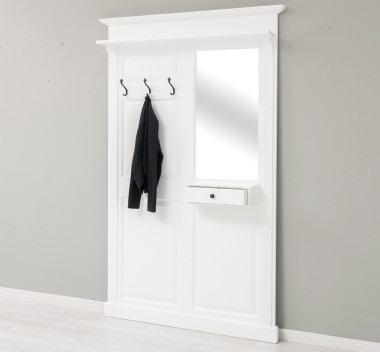 Hanger with mirror, 1 drawer - PS242