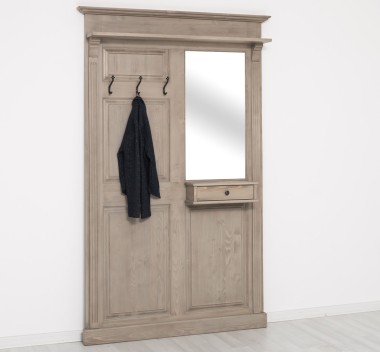Hanger with mirror, 1 drawer - PS242