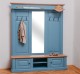 Large coat hanger with mirror, 2 doors, open space