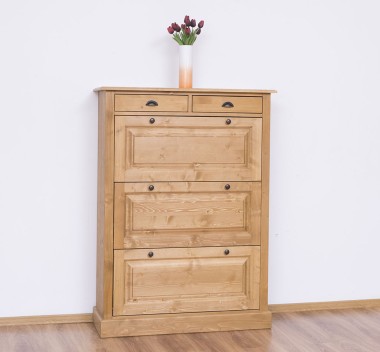 Shoe rack with 3 doors and 2 drawers, oak top - PS415-TOP OAK