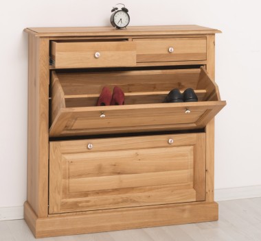 Shoe cabinet 2 doors and 2drawers, oak