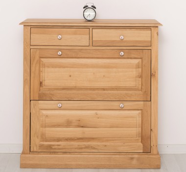 Shoe cabinet 2 doors and 2drawers, oak