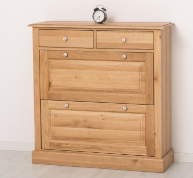Shoe cabinet 2 doors and 2drawers, oak