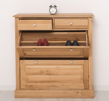 Shoe cabinet 2 doors and 2drawers, oak