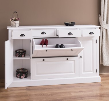 Hallway chest of drawers with 2 + 2 doors and 4 drawers