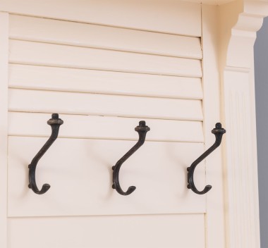 Shutter design hallway coat hanger with mirror, 2 drawers, 1 door - PS722