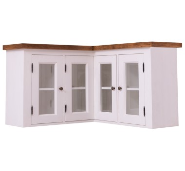 Suspended kitchen cabinet for corner
