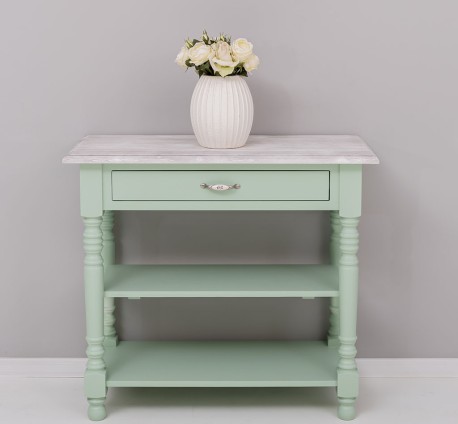Wall console with turned...