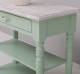 Wall console with turned legs, two shelves and one drawer