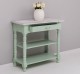Wall console with turned legs, two shelves and one drawer
