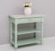 Wall console with turned legs, two shelves and one drawer